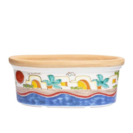 Handmade Ceramic Planter Dammusi VSPO819DA de simone pottery Handmade Ceramic Planter Dammusi VSPO819DA de simone pottery